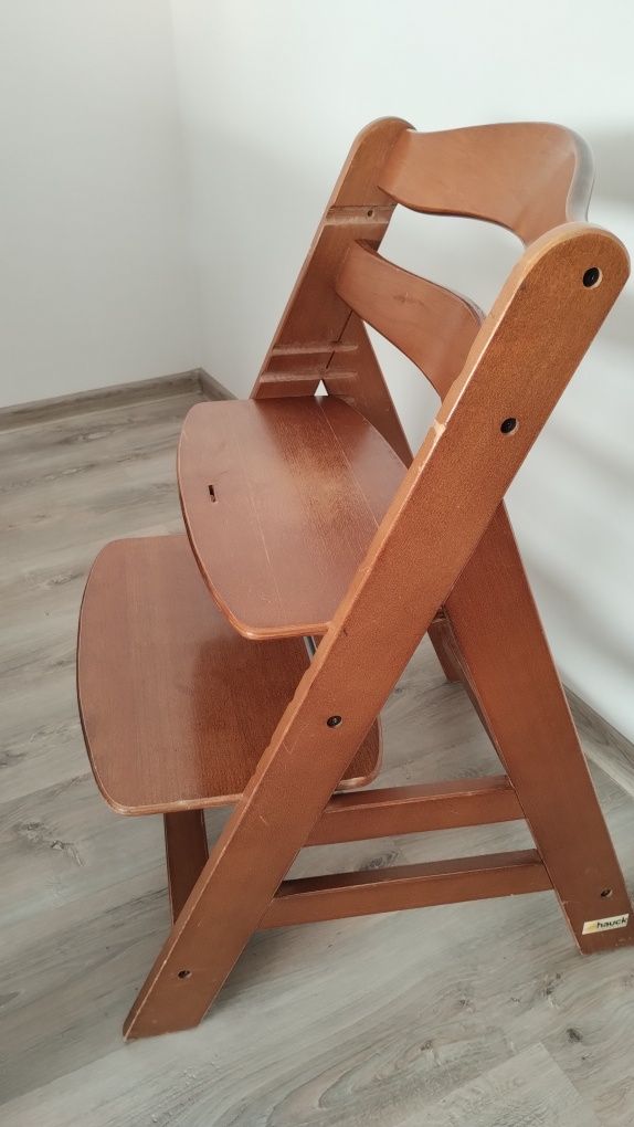 Krzesło krzesełko drewniane regulowane dziecko Hauck