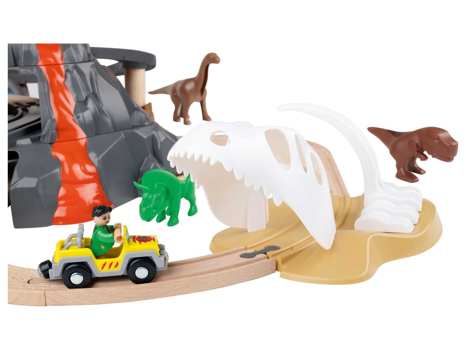 Playtive Drewniana kolejka - Park Dinozaurów