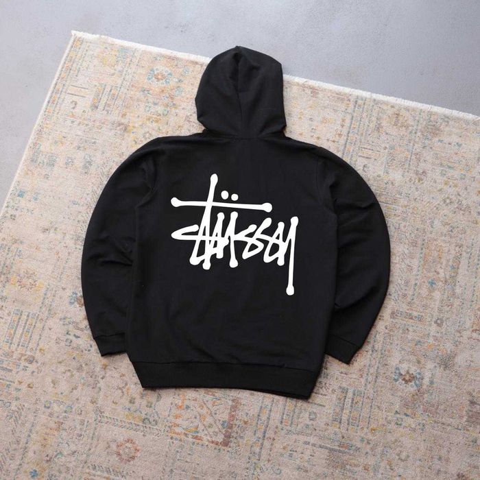 Худи Stussy Logo кофта стусси (худак stussy) (Чорна,Біла)ТОП якість