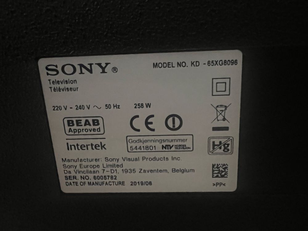 Sony Bravia KD-65XG8596