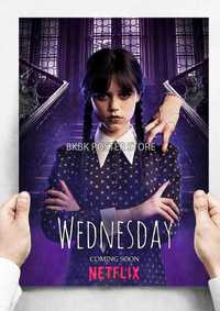 PIĘKNY duży plakat filmowy WEDNESDAY Addams 7