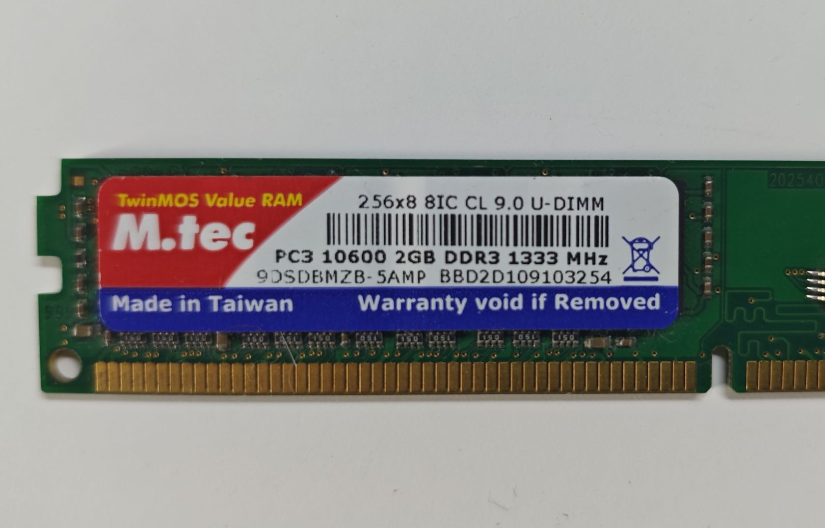 Оперативна пам'ять M.tec DDR3 2GB