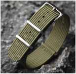 Pasek do męskiego damskiego zegarka 18 20 mm NATO khaki nylon wodoodp