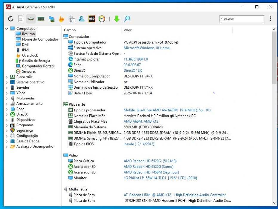 PC Portátil HP AMD