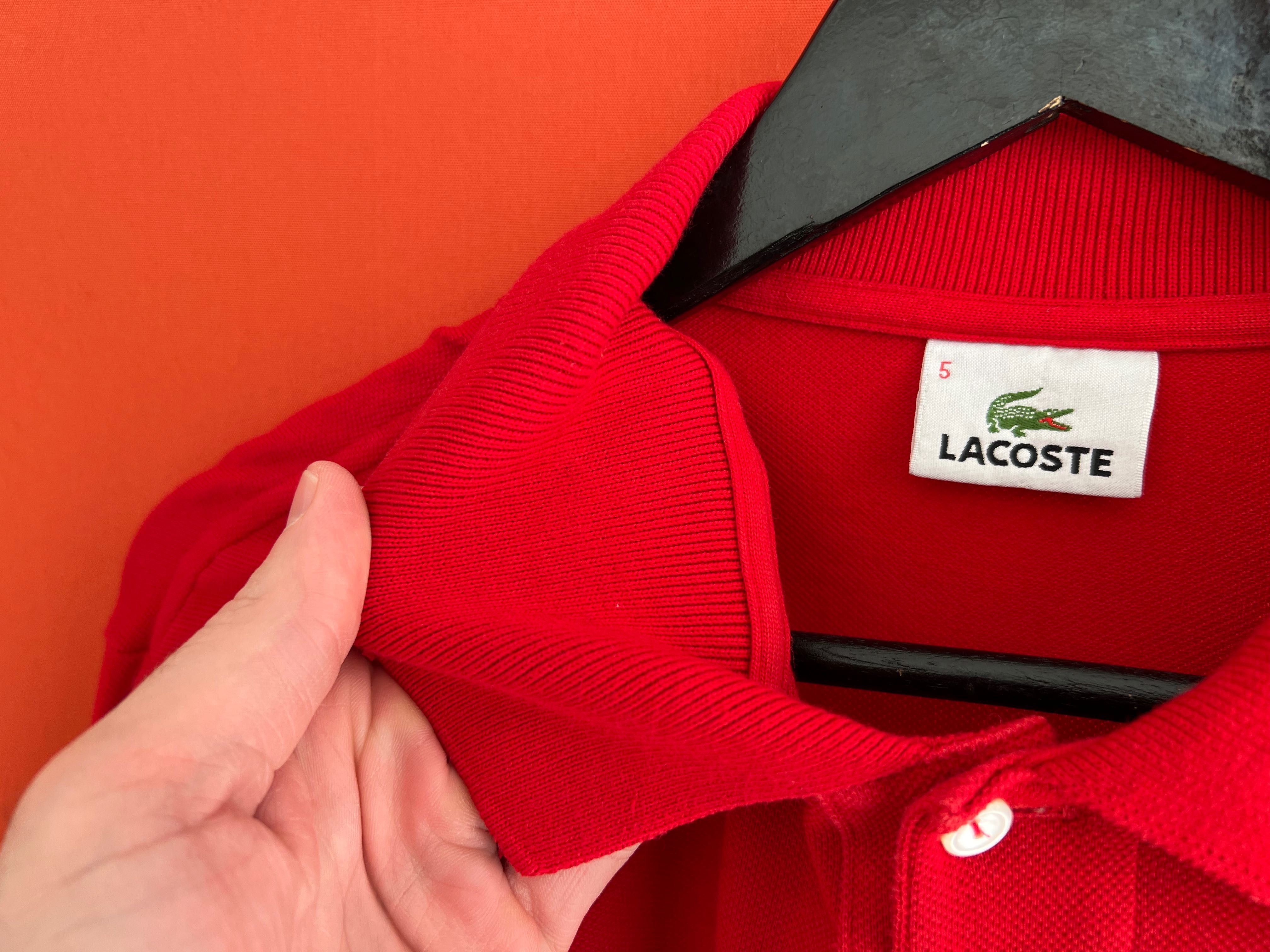 Lacoste оригинал мужская кофта футболка лонгслив поло размер 5 L Б У