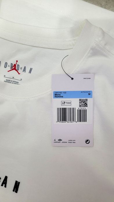 Футболка чоловіча Nike  Air Jordan Air Tee White Dm3182-100