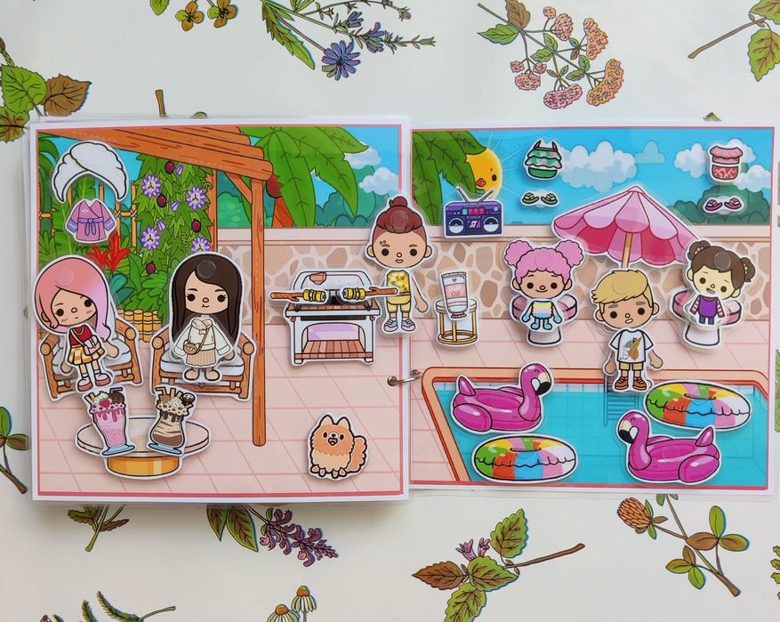 Тока Бока сім'я будиночок ігри на липучках альбом книжка