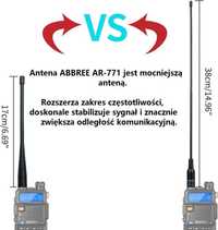 ABBREE AR-771 Długa Antena Dwuzakresową Baofeng