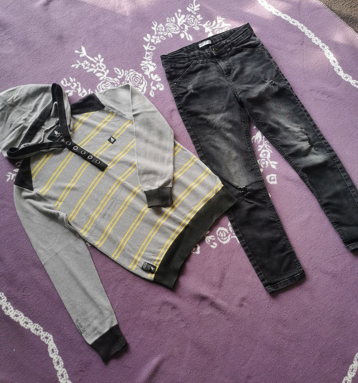 Zestaw 146 jeansy Reserved i sweter