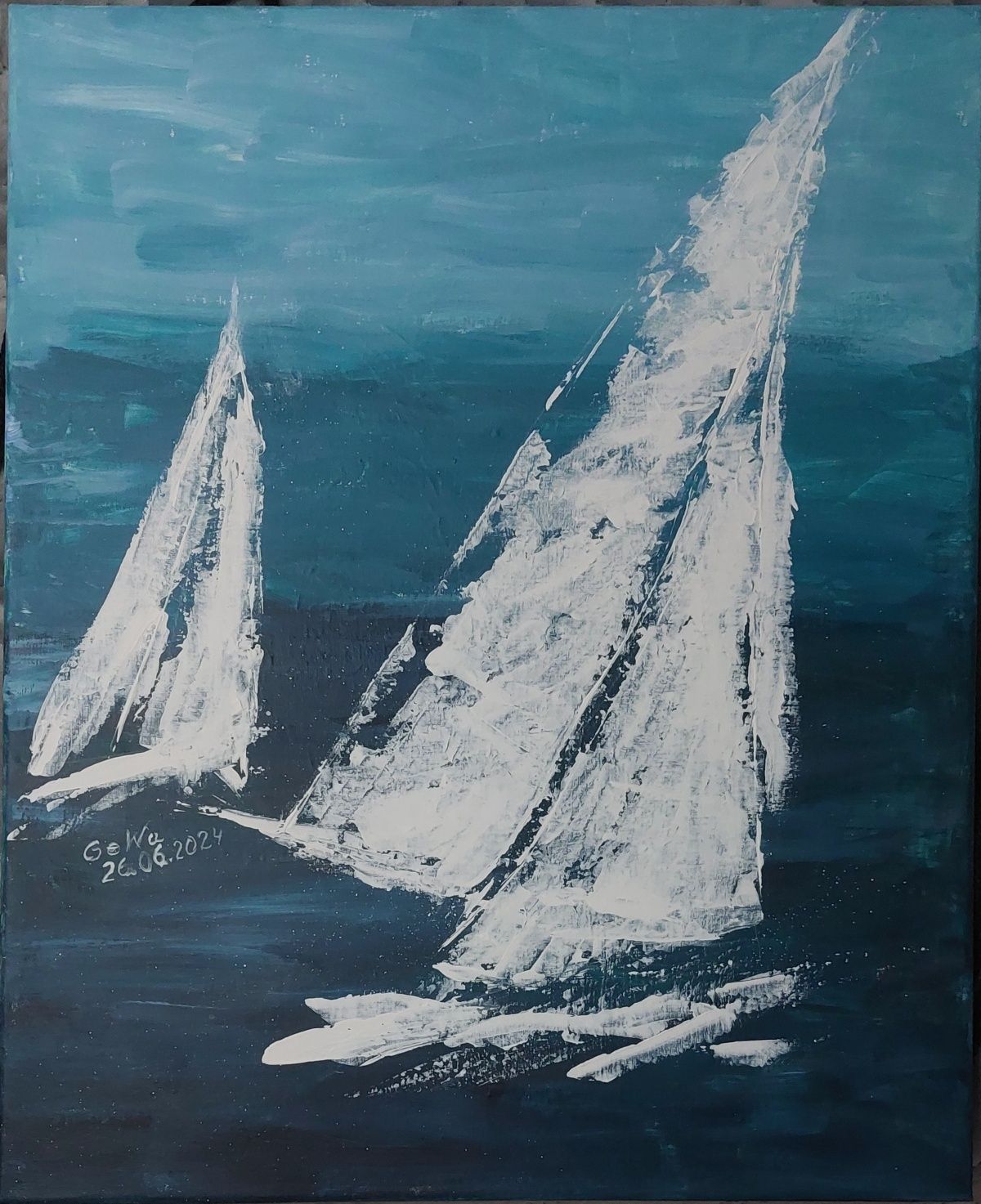 Obrazy na płótnie malowane akrylem 40 × 50