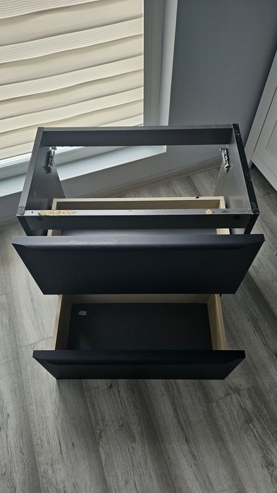 Szafka wisząca do umywalki Imandra Slim z umywalką GoodHome Nira 60cm