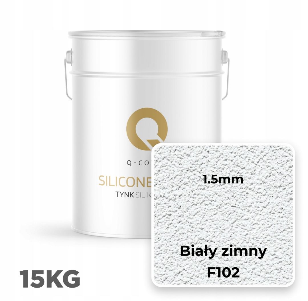 Tynk silikonowy Q-Cover 1.5mm F102 biały zimny 15kg