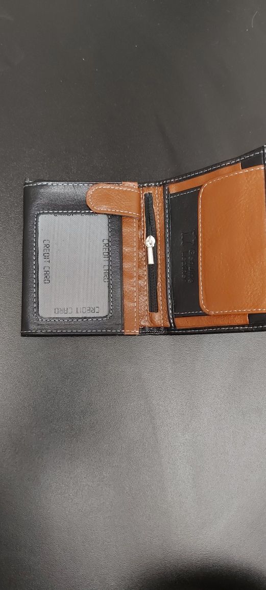 Emporio Armani komplet skórzany pasek i portfel w pudełku