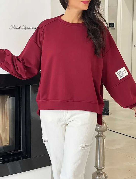 Bluza Azzara Italy Jasne Bordo