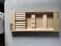 Drewniany wkład na noże do szuflady. IKEA Rationell