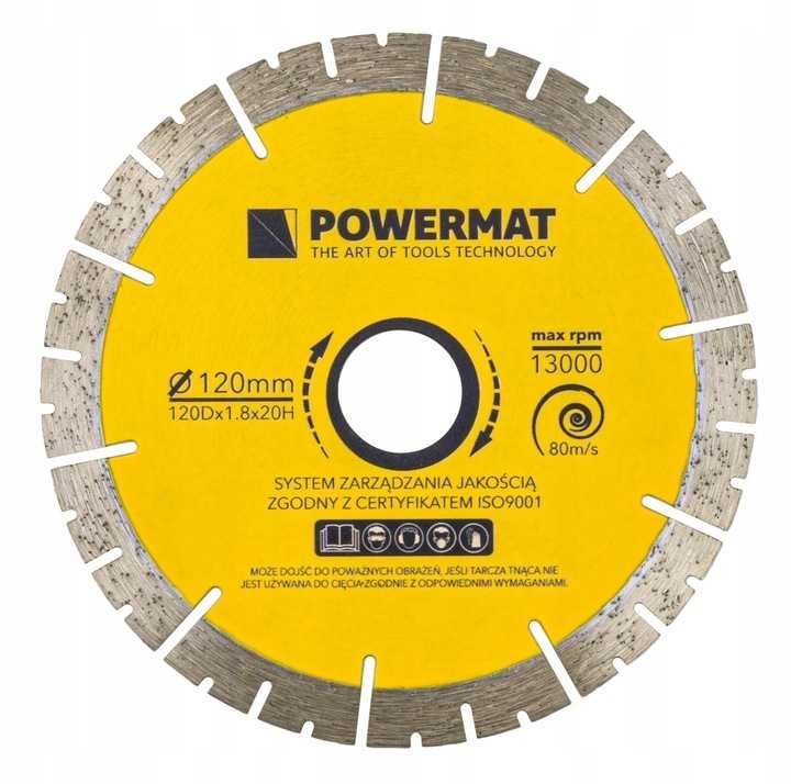 Tarcza diamentowa do glazury gresu płytek 120mm PM-TDG-120M