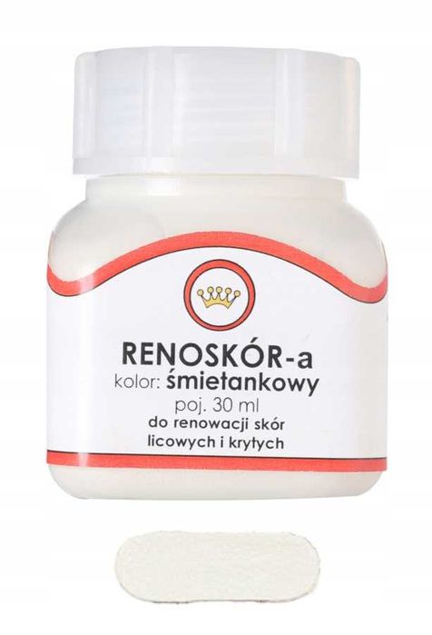 RENOSKÓR FARBA LAKIER DO Skóry Śmietankowy 30ml