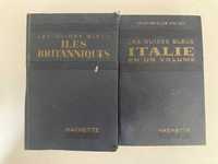 2 Livros - Les Guides Bleus (Iles Britanniques & Italie En Un Volume)