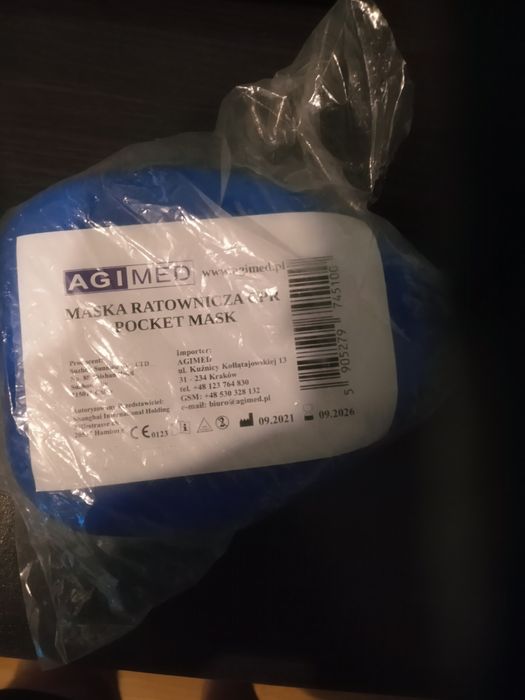 Maseczka ratownicza 2szt.nowe ważność 09.2026