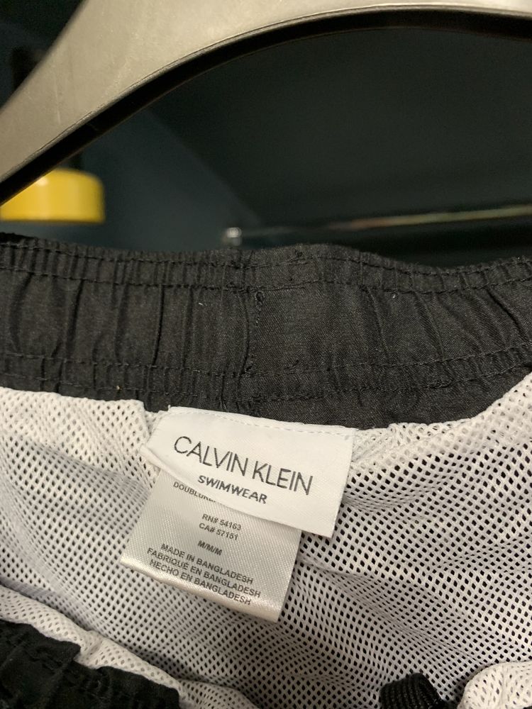 Шорти Calvin Klein чорні чоловічі великий логитип пляжні літні casual