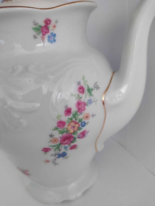 Dzbanek imbryk Wawel kwiaty rokoko