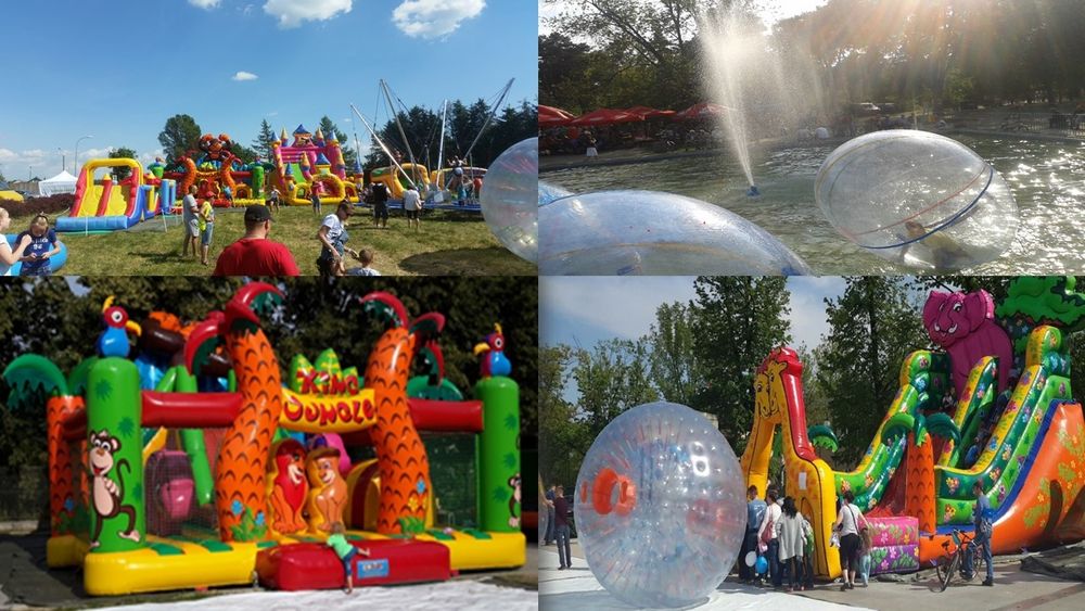 Dmuchane zamki  dmuchańce  eurobungee kule wodne zorbing