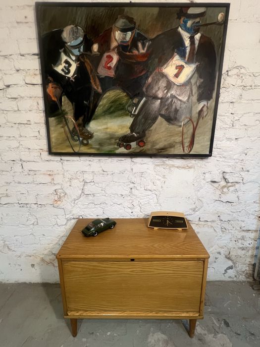 Szwedzka komoda nie ikea szafka na winyle harmonijkowa vintage retro