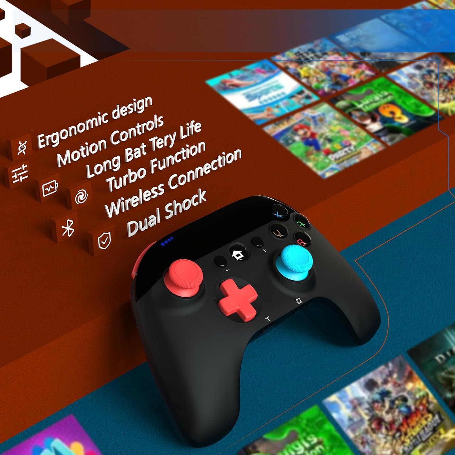 Beexcellent Wireless Pro game controller for Switch, джойстик Nintendo