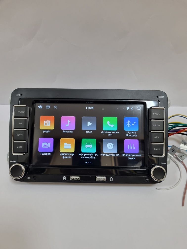 Автомагнітола штатна 2din Volkswagen Skoda Androidavto Carplay