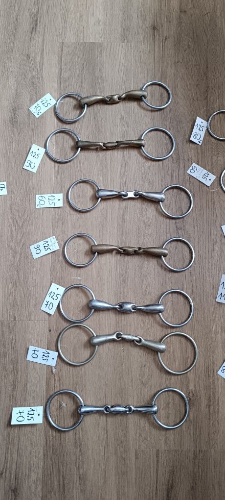 Wedzidło 12 cm , 12,5 cm  gumowe, oliwkowe, wielokrążek, baucher, plas
