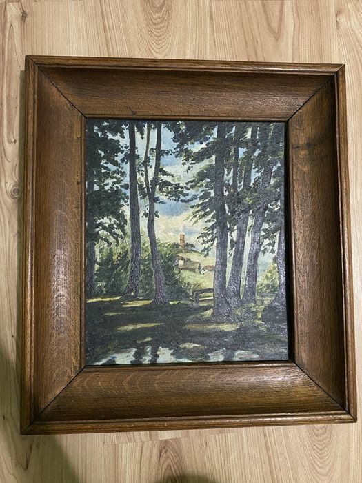 Obraz ręcznie malowany w ramie