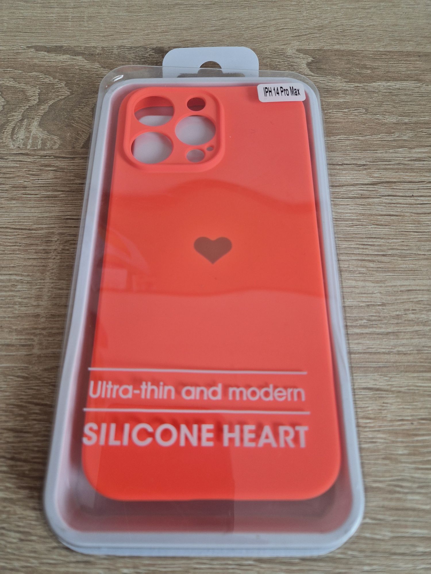 Etui Vennus Silicone Heart Case do Iphone 14 Pro Max wzór 1 koralowy