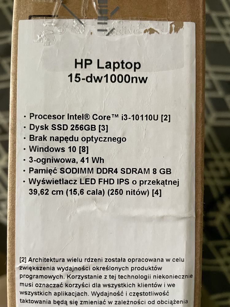 Laptop HP 15-dw1000nw