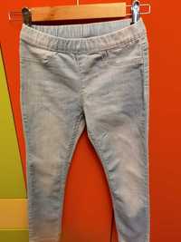 spodnie H&M jeans jasnoniebieskie rurki LEGGINGS & DENIM 7-8 lat 128