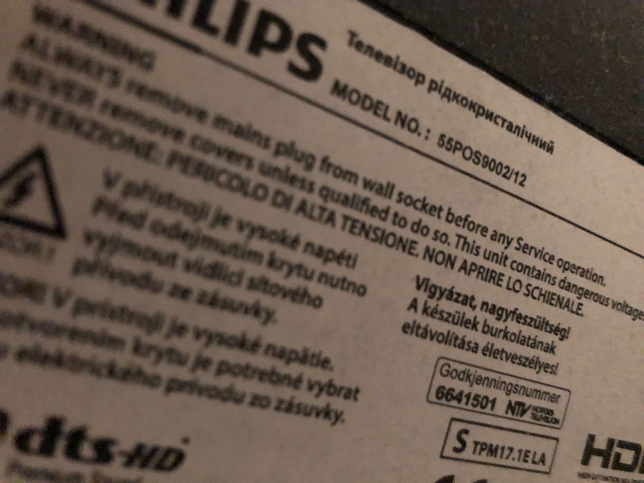 Telewizor Philips 55 model 55POS9002/12