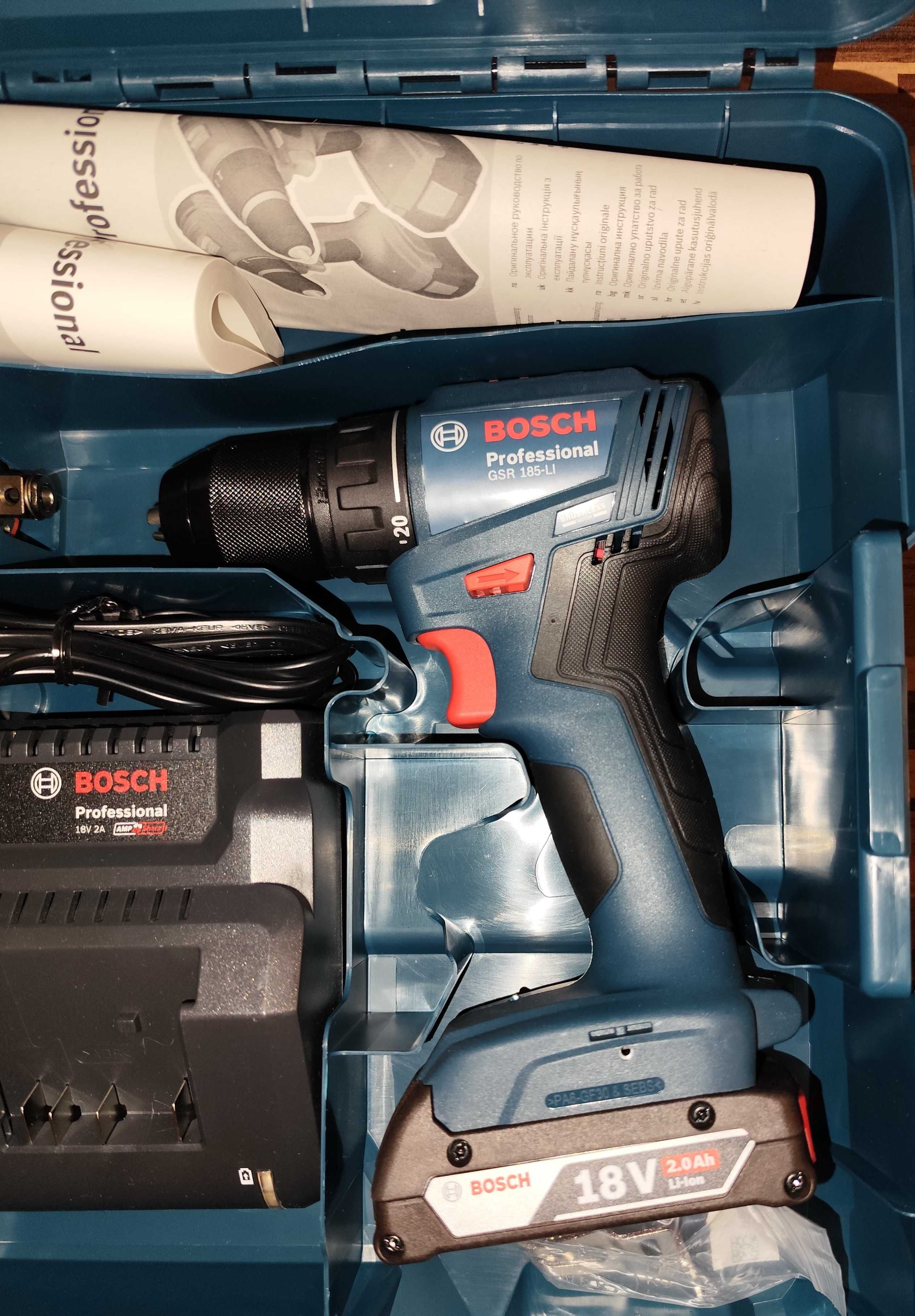 Wkrętarka i klucz udarowy bosch zestaw GSR 185-Li i GDX 180-Li 18v