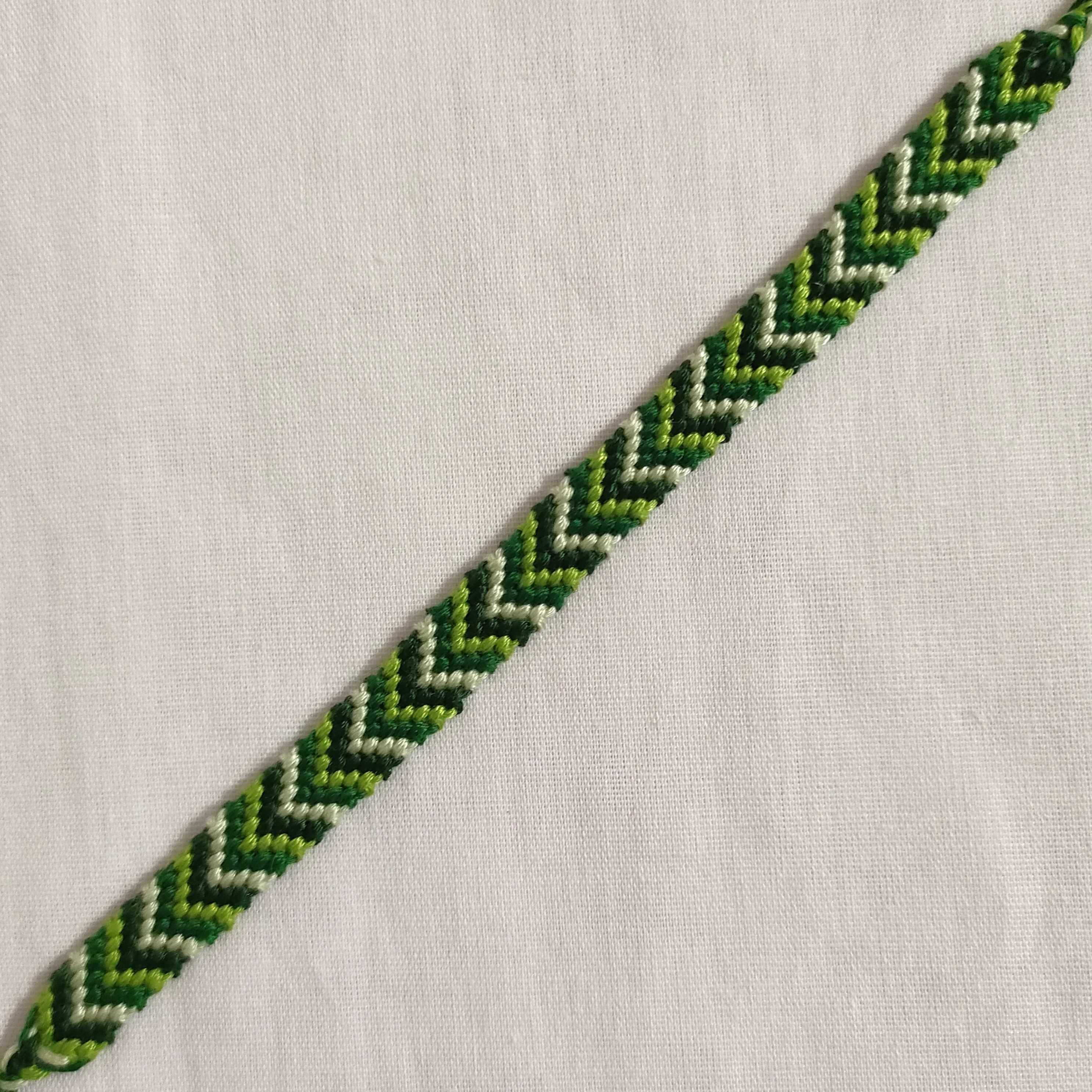 B368 Bransoletka z muliny Jodełka Handmade Rękodzieło