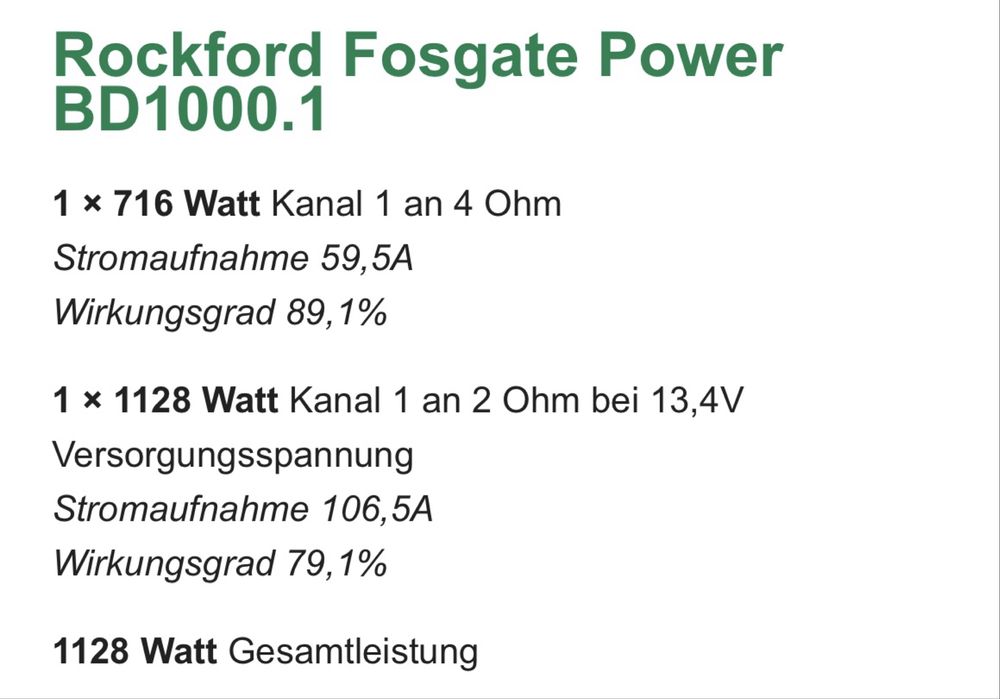 Wzmacniacz samochodowy Rockford Fosgate Power 1001bd