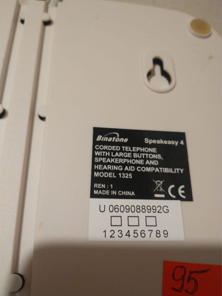 Telefon retro biały 23 cm długości