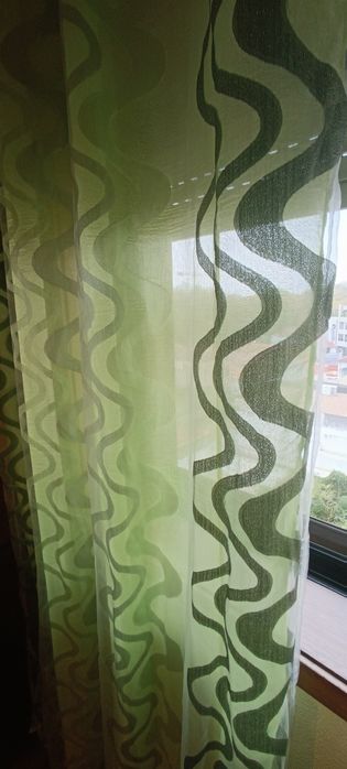 Cortinas duplas Verde-Lima (organza)