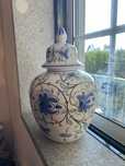 Pote alto de porcelana