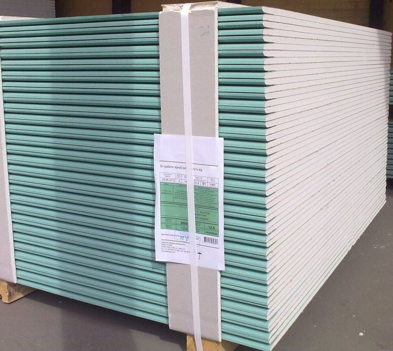 Профиля, сетка, клей, Гипсокартон Кнауф влагостойкий на потолок, стены