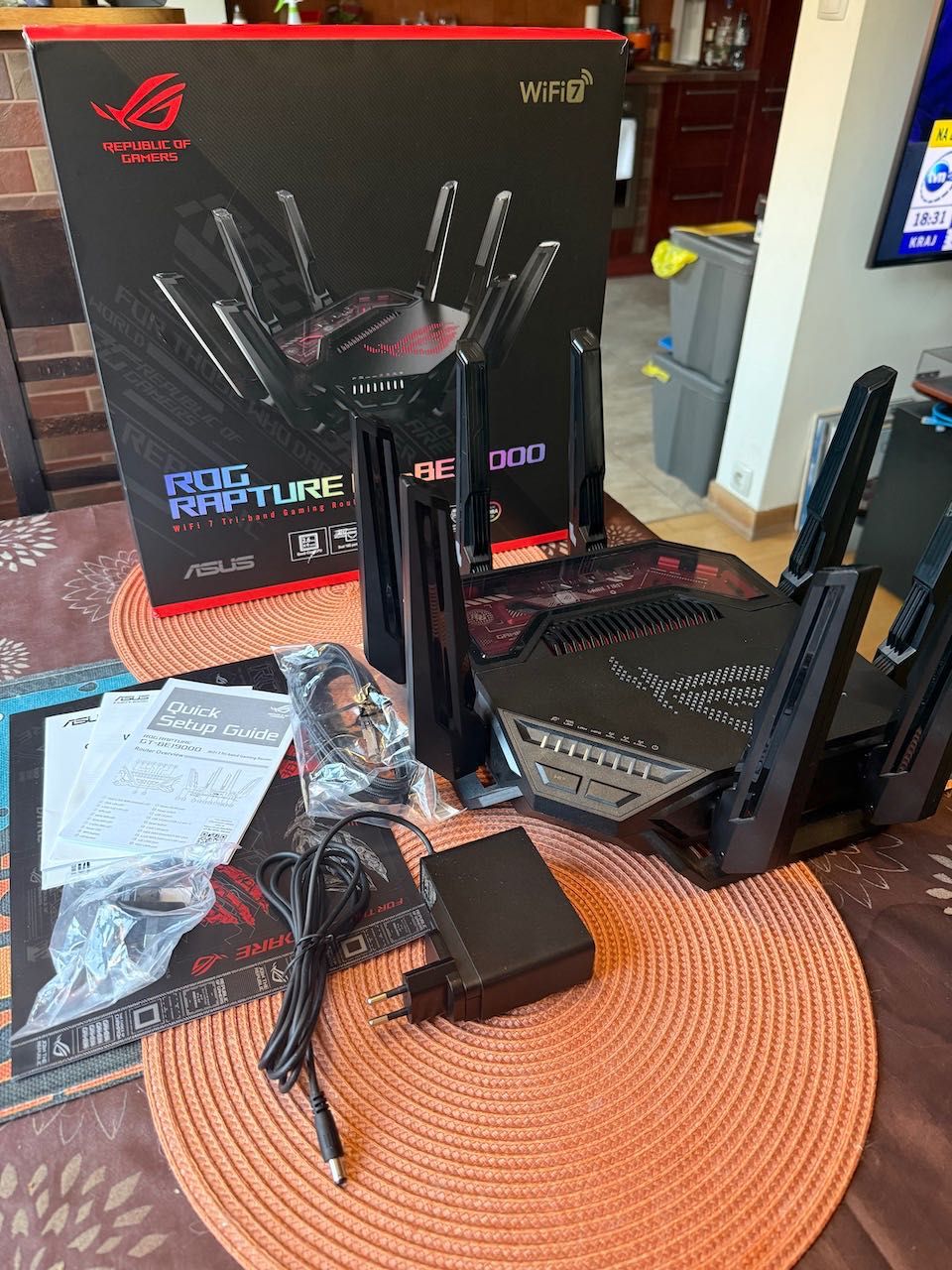 Router Asus ROG GT-BE19000, jak nowy