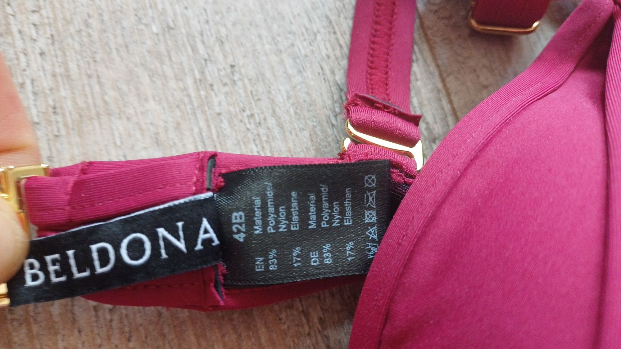 Strój kąpielowy Beldona  40B L. Burgundowy. NOWY. Premium