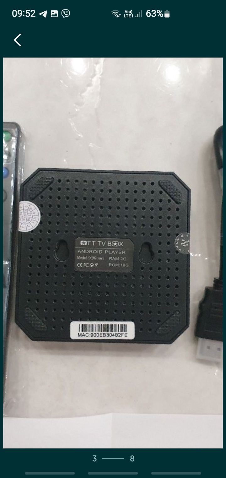 Смарт приставка smart TV box X96