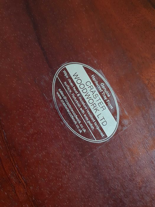 SUPER STAN Taca Butler Classic,DREWNO, mahoń, CRASTER, serwowanie,8szt