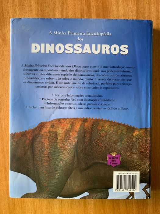 Livro "A minha primeira enciclopédia dos dinossauros"