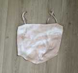 Beżowy crop top Bershka S