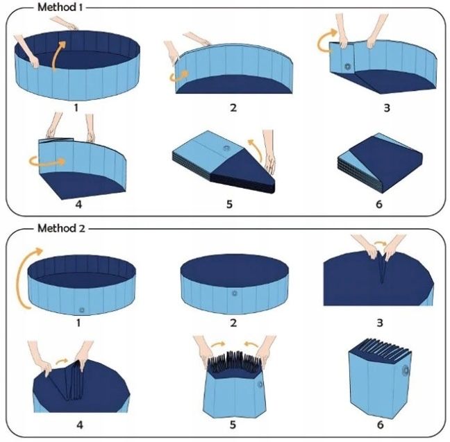 Składany basen dla psów 160x30 - rozmiar XL, niebieski