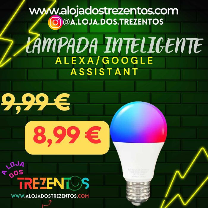 Lâmpada Wifi RGB E27 15W (Smart) - Alexa/Google Assistant